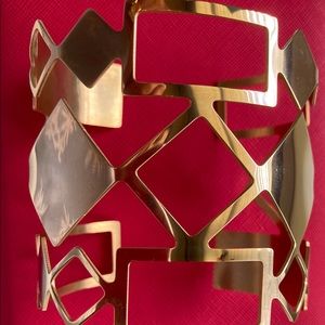 Brass wrist cuff bracelet.